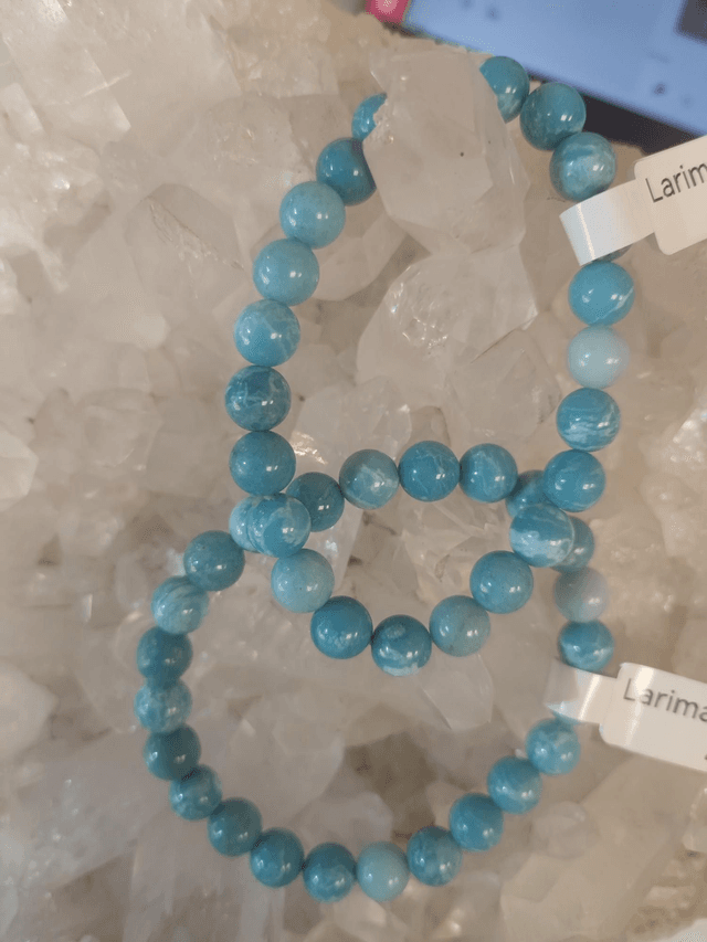 Bracelet Larimar du Brésil 8 mm